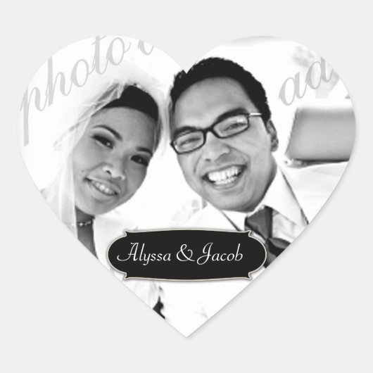 Cœur Sticker photo cardiaque 311-personnalisable avec p (Devant)