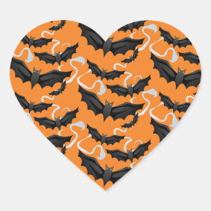 Cœur Sticker pour chauve-souris d'Halloween