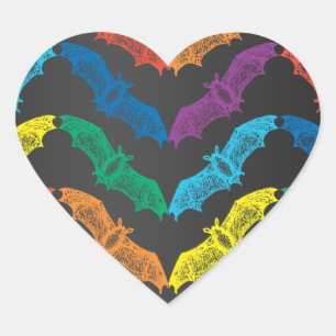 Cœur Sticker pour chauves-souris