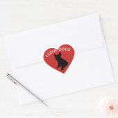 Cœur Sticker pour chiens J'aime (Enveloppe)