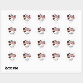 Cœur Sticker pour couple de mariages mariés (Feuille)