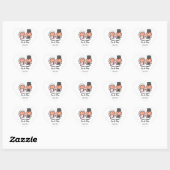 Cœur Sticker pour couple de mariages mariés (Feuille)