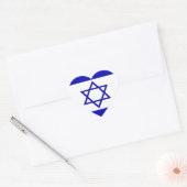 Cœur Sticker pour drapeau israélien (Enveloppe)