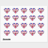 Cœur Sticker pour drapeau London Eye Union Jack (Feuille)