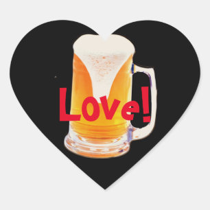 Cœur Sticker pour la bière