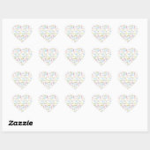 Cœur Sticker pour l'anniversaire du 11 mars (Feuille)