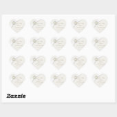 Cœur Sticker pour le 30e anniversaire du Mariage Damask (Feuille)