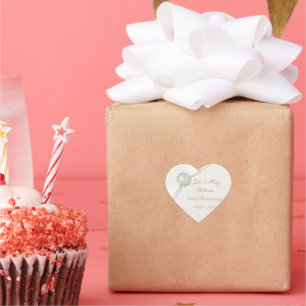 Cœur Sticker pour le 30e anniversaire du Mariage Damask