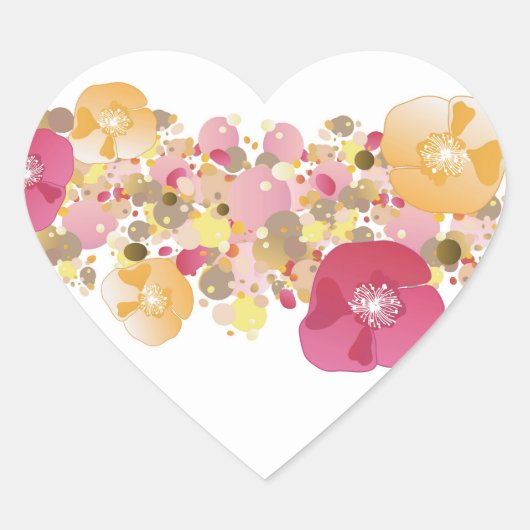 Cœur Sticker pour les pavots (Devant)