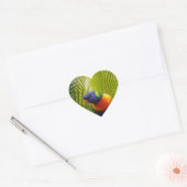 Cœur Sticker pour oiseaux tropicaux (Enveloppe)