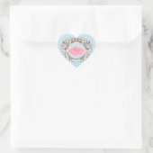 Cœur Sticker Princess Pink tutu Blue Anniversaire (Sac)