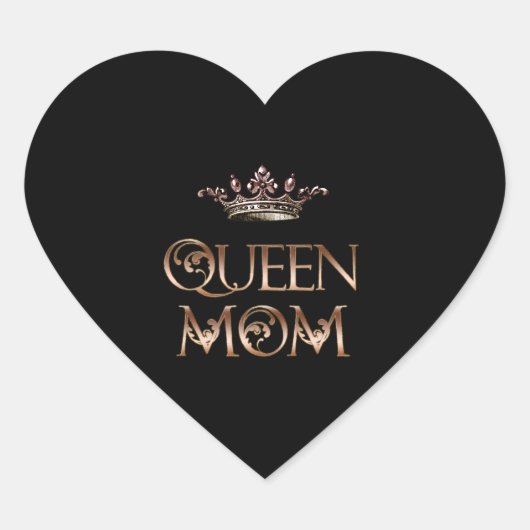 Cœur Sticker Queen Mom (Devant)