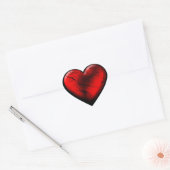 Cœur Sticker Red Goth Heart (Enveloppe)