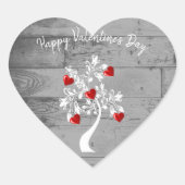 Cœur Sticker Red Valentine Hearts Tree (Devant)