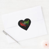 Cœur Sticker rond classique Junetten (Enveloppe)