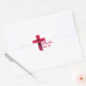 Cœur Sticker rose (Enveloppe)