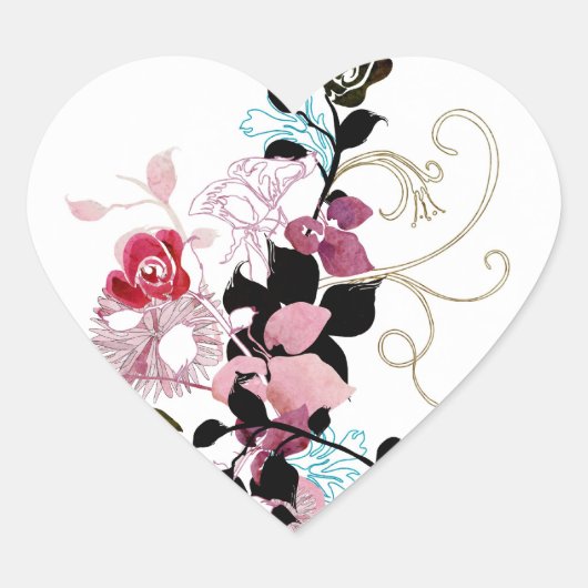 Cœur Sticker rose (Devant)