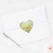 Cœur Sticker Rose_ blanc (Enveloppe)