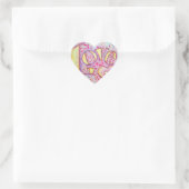 Cœur Sticker rose doux (Sac)