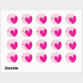 COEUR STICKER SEAL :: coeurs funky 1 (Feuille)
