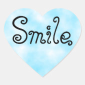 Cœur Sticker Smile Classic Round Sticker (Devant)