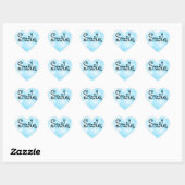 Cœur Sticker Smile Classic Round Sticker (Feuille)