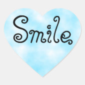 Cœur Sticker Smile Classic Round Sticker (Devant)