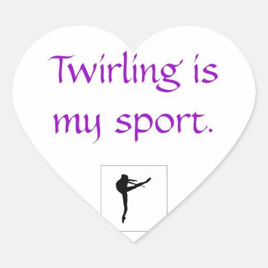 Cœur Sticker Sport Baton (Devant)