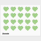 Cœur Sticker vert Clochers (Feuille)