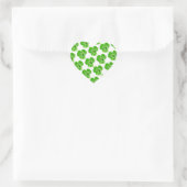 Cœur Sticker vert Clochers (Sac)
