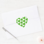 Cœur Sticker vert Clochers (Enveloppe)