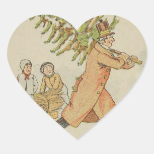 Cœur Sticker vintage européen pour sapin de Noël