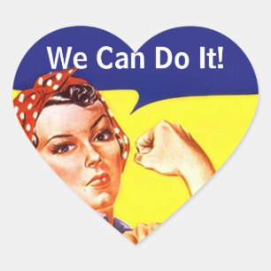 Cœur Sticker Vintage Rosie Le Riveter Nous Pouvons Le F