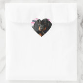 Cœur Sticker Visage Chien Chien Mignonne (Sac)