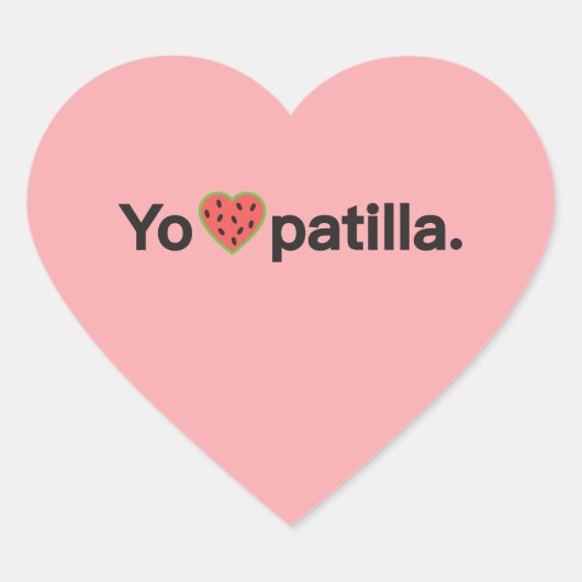 Cœur Sticker Yo amo Patilla (Devant)