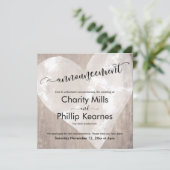 Coeur sur bois Reporté Mariage Faire-part (Debout devant)