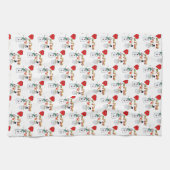 Coeur sur feu Snowman Serviette de cuisine (Horizontal)