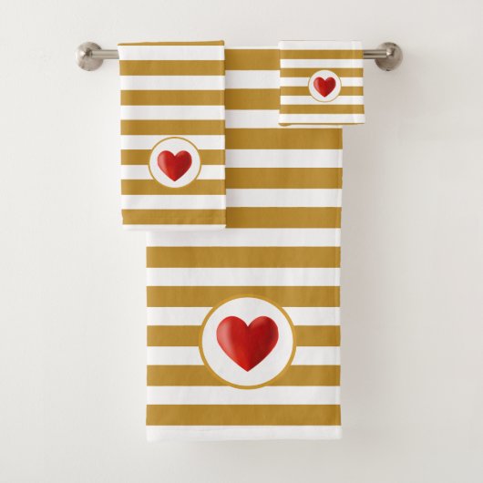 Coeur sur Golden & White Striped (En situation)