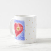 Coeur sur la tasse blanche (Devant gauche)