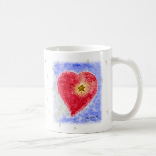 Coeur sur la tasse blanche (Droite)