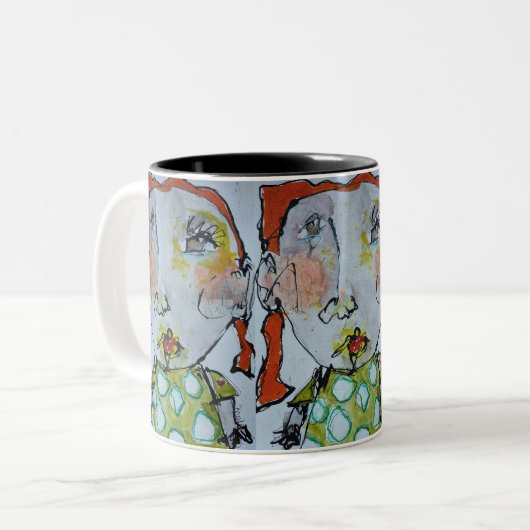 Coeur sur passoire 11oz Mug (Devant gauche)