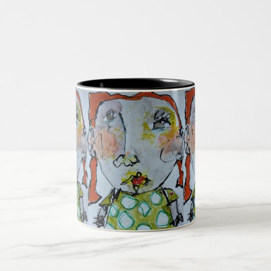 Coeur sur passoire 11oz Mug (Centre)