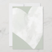 Coeur sur Sage Green Notre mauvaise carte Mariage  (Dos)