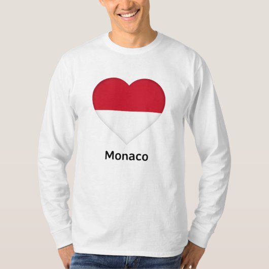 Coeur - T-shirt du pavillon de Monaco (Devant)