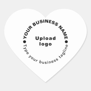 Cœur Tagline d'affaires sur Sticker en forme de coeur b