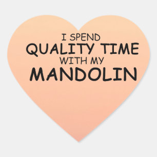 Cœur Temps de qualité Sticker Coeur Mandolin