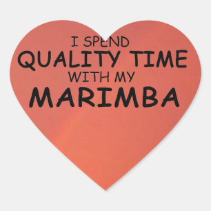 Cœur Temps de qualité Sticker Coeur Marimba