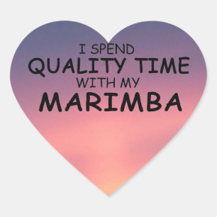 Cœur Temps de qualité Sticker Coeur Marimba