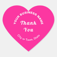 Textes de Merci d'entreprise sur Sticker Coeur Ros