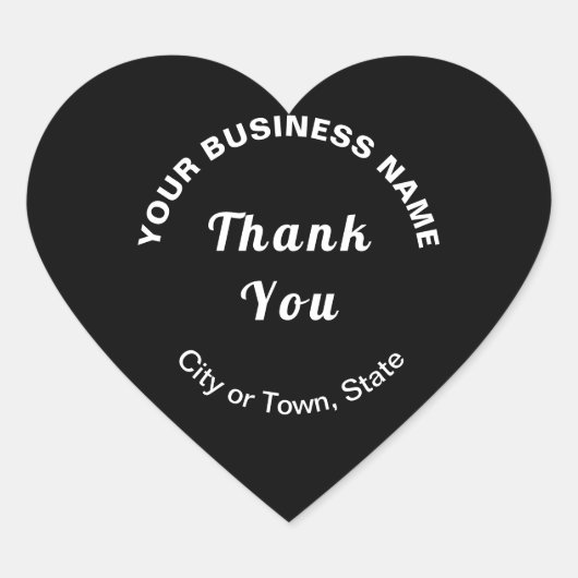 Cœur Textes de Merci d'entreprise sur Sticker de coeur  (Devant)